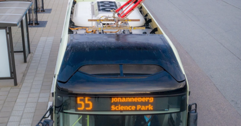 Volvo's new electic bus tested with our sensor on line 55